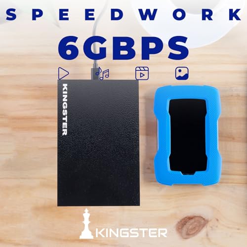 KINGSTER'S Portable External Hard Drive - USB 3.0 High-Speed HDD for PC, Laptop, Mac, Windows, Linux, Android - Plug & Play External Storage Drive with 2-Year Warranty (320 Gb Black) 4 41fIIMR80kL