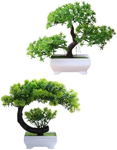Kit 2 Bonsais Artificiais Realista Decorativos, Modelos Nuvem e D...
