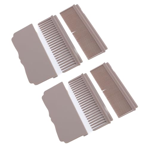 2 unidades - Accesorio para plancha de pelo: peine rectificador con dientes recubiertos de silicona, herramienta de peinado de doble cara para uso en casa y salón miniatura 3