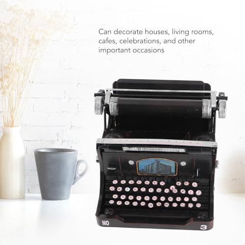 Haofy Macchina da Scrivere Vintage Portatile, Macchina da Scrivere Funzionale in Miniatura, Costruzione in Ferro Fatta a Mano, Ideale per gli Appassionati di Arredamento retrò e Scrittura