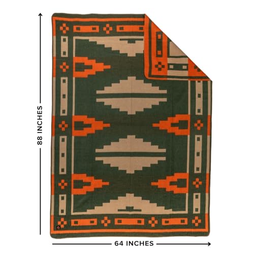 Image of Arcturus Rainier Wool Blanket, for Home or Camping, Lone Pine, Twin | 70% Wool, 550 GSM, Warm Even When Wet, Naturally Fire-Retardant, Triple-Washed, Home & Outdoor Adventures, 64 inch x 88 inch, 4.5 lb