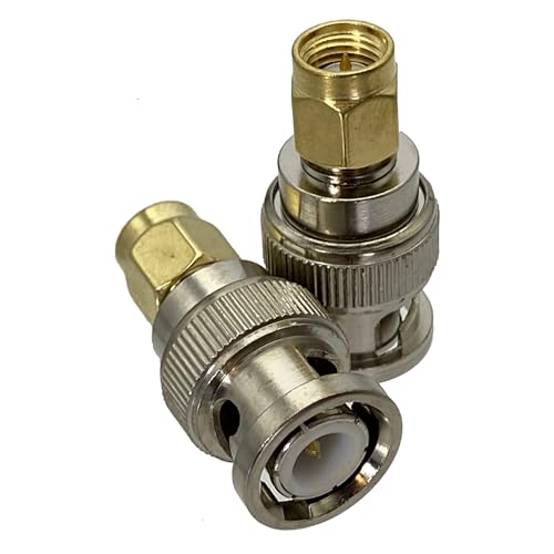 Adaptateur BNC vers SMA mâle avec bride et cloison RF 50 ohms pour câble coaxial