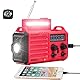 Mesqool Notfallradio Solar Kurbel Tragbares Radio, Wasserdicht LED Dynamo Lampe Powerbank AM/FM/SW-Radio und SOS-Alarm, Solarenergie, Handdynamokurbel, Taschenlampe, Batteriebetrieben, Kompass