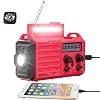 Mesqool Notfallradio Solar Kurbel Tragbares Radio, Wasserdicht LED Dynamo Lampe Powerbank AM/FM/SW-Radio und SOS-Alarm…
