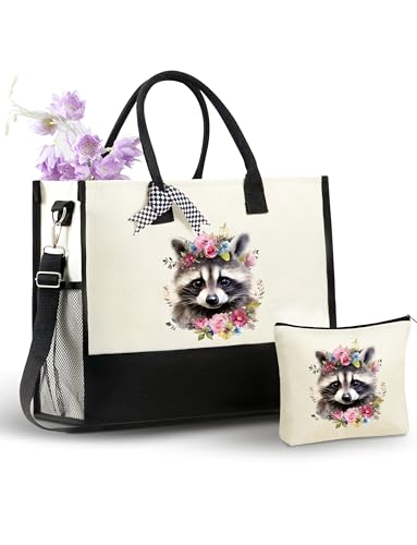 Bolsa Tote de Lona para Mujer con Cierre Superior y Correa miniatura 1