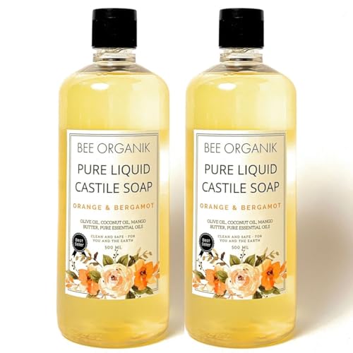 Image of Pure Liquid Castile Soap | Natural, Organic and Safe | Eco-Friendly and Non-Toxic | Hands and Body | Baby and Pet Safe| 475 ml x 2 pcs