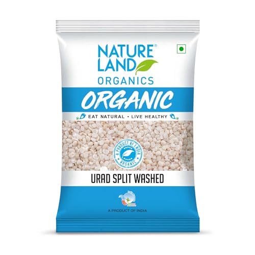 Image of Natureland Organics Urad Dal /Split Washed 500 Gm (pack of 2) Total 1 KG - Organic Healthy Pulses