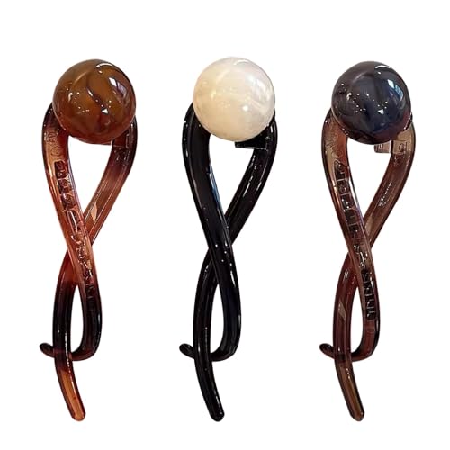 Juego de pinzas para el pelo de perlas, horquillas de perlas para mujer, 3 pinzas de pelo de de estilo francés para mujer, accesorios de peinado, pinzas francesas casuales para salir