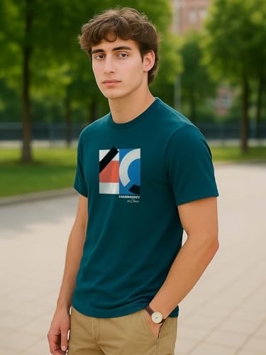 Image of Nobero Men's Regular Graphic Printed T-Shirt for Men | Soft Cotton | Classic Fit | Printed Casual Tshirt for Men