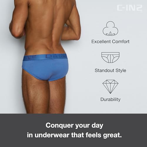 C-IN2 Men’s Cotton Low Rise Briefs Underwear | 2-Ply Center-Seam Contour Pouch3