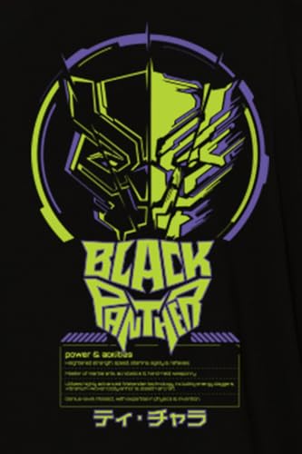 Image of Veirdo Pure Cotton Oversized Loose Fit Official Marvel Merchandise Cool & Marvelous Graphic Printed Drop Shoulder T-Shirt for Men (Characters: Black Panther, Mystrio & Captain America)
