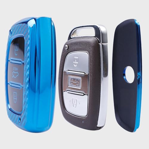 Funda para llave de coche Hyundai con 3 botones para Tucson Sonata y Elantra 5