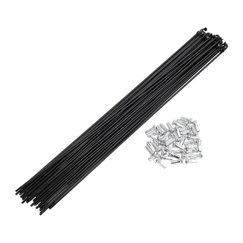 RATCHROLL 38 Set 14G Bicycle Spoke 261mm Bike Wheel Spoke Carbon Steel Black