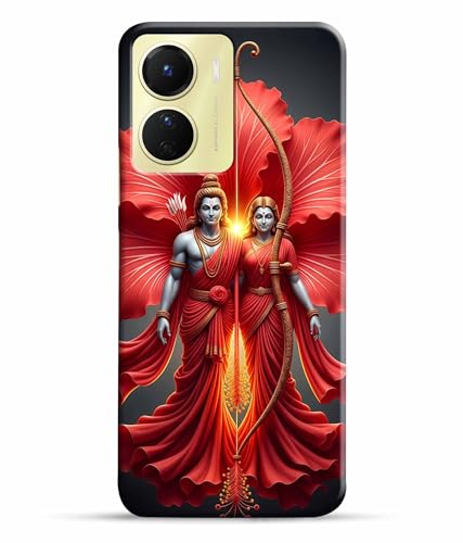 Image of Lord Ram with Sita MATA Printed Hard Back Case Cover & Compatible for Vivo Y16 | V2204 | V2214 (Multicolor) - D1806