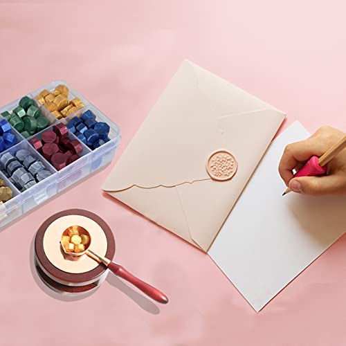 Fayemint 200 Stück Sealing Wax Beads, Octagonal Sealing Wax Beads, Sealing Wax Beads Set, für Umschläge, Briefe, Karten, DIY-Geschenkboxen, Hochzeitseinladungskarten (10 Farben)