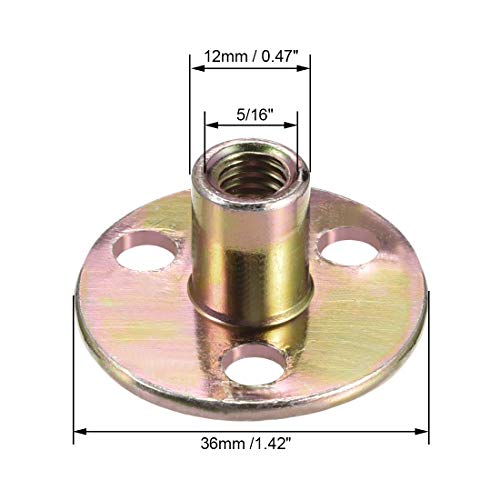 Écrou de brad trou t en acier au carbone haute densité de 36x2.5mm