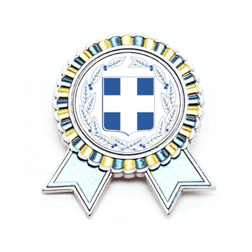 Broche Grèce en métal taille M idéale pour célébrations officielles