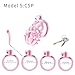 Fixed Protection Cage Pink with Silicone Soft Spikes A171 (C, Flat Ring)