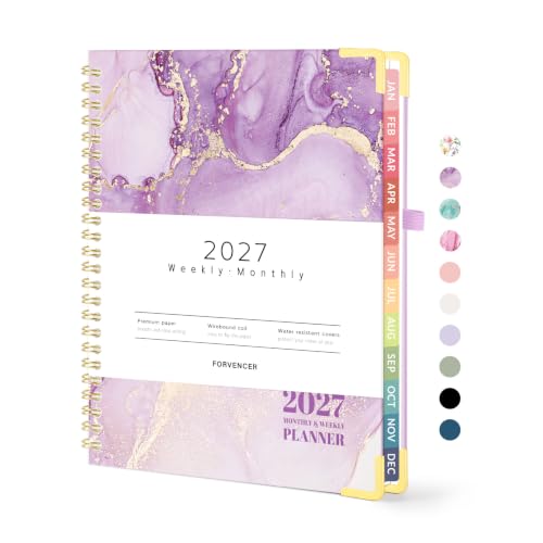 Forvencer 2027 Planner, Hardcover Calendar Planner Jan - Dec 2027, 6"x8"