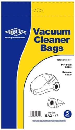 Electruepart Vacuum Cleaner Dust Bags for Goblin Iota 731 Series 73145 (Pack of 5)