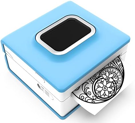 PokeLabel Portable Mini Sticker Printer, M02D Portable Wireless Printer with 1 Roll Paper, Compatible with iOS Android, Pocket Printer for Small Business, Bullet Journal, Work Plans, Memos
