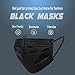 Wecolor Disposable 3 Ply Earloop Face Masks, Suitable for Home, School, Office and Outdoors (Black)