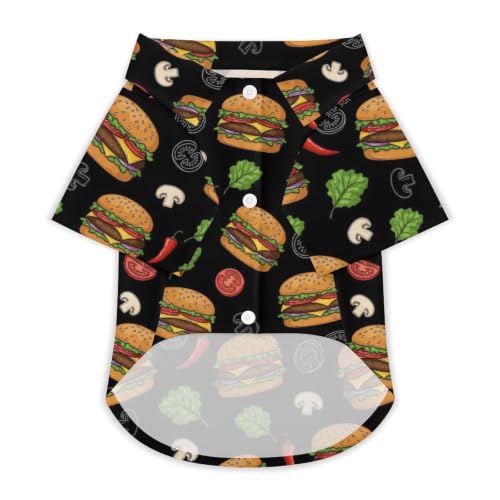 MUMEHAZ Hamburger Fast Print Pet Cooling Vest Quick Dry