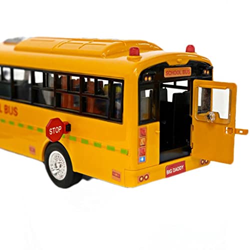 Big Daddy Huge Yellow School Bus With Lights And Cool Openable Doors Pull Back Toy School Bus With Sounds And Songs For Girls, Boys, Toddlers #TOP3
