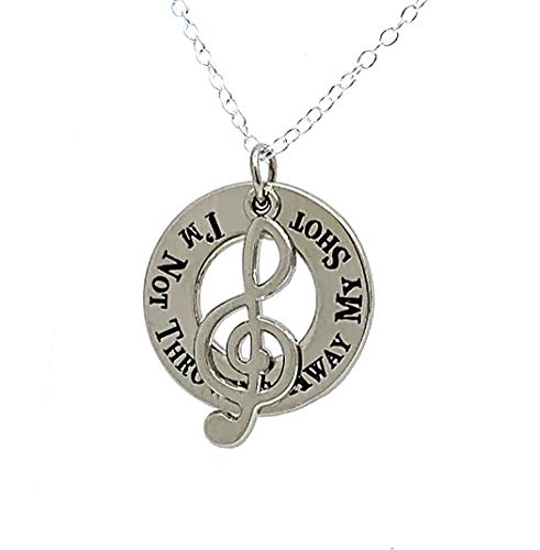 Jewelry by Jules Hamilton Musical Necklace Not Throwing Away My Shot - Engraved Edition