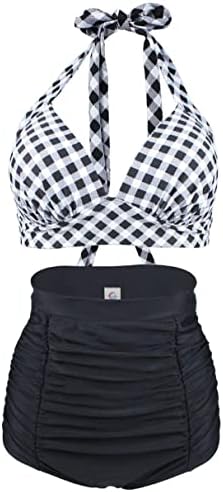 Viloree Women's Bikini Set Elegant Halter Neck Bikini Set Vintage...