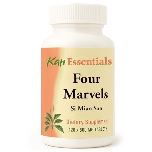 Kan Herbs Company Four Marvels – Traditional Chinese Herbal Blend for Dogs and Cats to Support Digestive Clarity, Fluid Balance, and Overall Wellness, Herbal Supplement Tablets for Pets, 120 Tablets