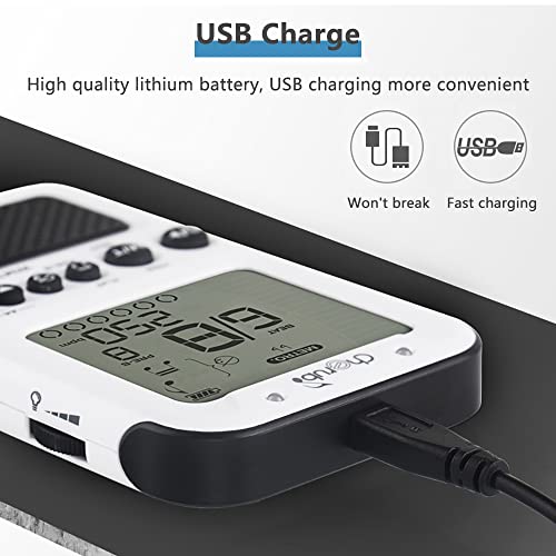 Universal Digital Metronome With Usb Cable Volume Adjustable With Headphone Jack For Piano,Guitar,Flute,Violin,Drum And All Other Instruments (Black) #TOP6