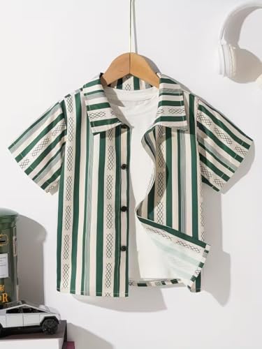 Image of TAGAS Boys' Shirt|Casual Short Sleeve Shirts for Kids | Button-Down Summer Shirts | Regular Fit Stylish Wear