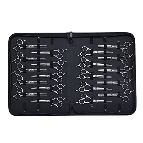 Étui en cuir PU pour ciseaux de coiffure sac d outils noir