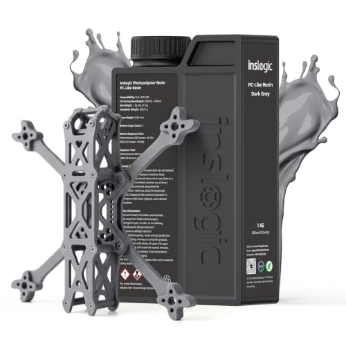Inslogic PC-Like Resin 1000g, Tough Engineering UV Resin for 3D Printing, High Impact Strength, Heat Resistant Durable Resin for Functional Parts, Low Odor Resin Compatible with LCD MSLA 3D Printers