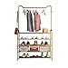 Stojak Stojak Na Stojak Na Stojak Na Buty Commerical Heavy Duty Racks Stojaki Coat Rack Z 5-poziomowymi Półkami, Złoto(Size:100 * 38 * 180CM,Color:Złoto)