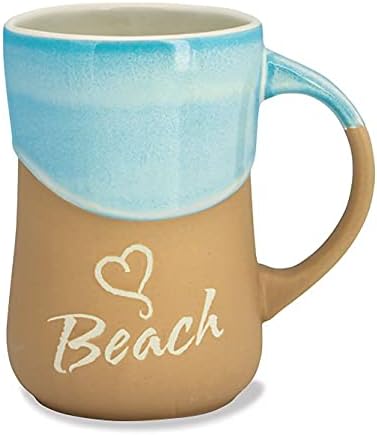 Cape Shore Decorative Wave Coffee Tea Mug Cup, Beach, Gifts for Birthday Christmas, 16 Oz