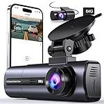 3 Channel 4K Dash Cam with 5GHz WiFi & APP Control, 4K/2.5K+1080P+1080P Front Inside and Rear, Triple Dash Camera with 64GB Card, G-Sensor, 24 Hours Parking Mode, Loop Recording, Night Vision