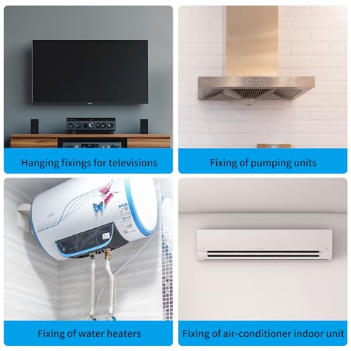 22 Sets Universaldübel Set mit Schrauben, Betonschrauben Dübel Set, M10/M12 Betondübel für Rigipswände & M6/M8 Gipskarton Schrauben, Schlagdübel Betonanker Dübelset, Schwerlast Befestigungsset