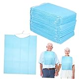 Healvian 60 Stück Esslätzchen Für Erwachsene Krümel-Sabber-Fütterungslätzchen Für Ältere Menschen Essschutz Für Ältere Menschen Essschürzen Für Ältere Menschen Bezüge Für Erwachsene