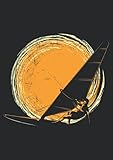  Notizbuch A4 kariert mit Softcover Design: Windsurfing Geschenk Windsurfer Surfbrett Retro Vintage: 120 karierte DIN A4 Seiten