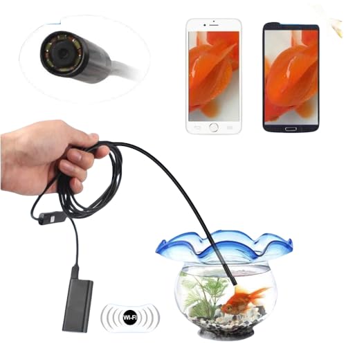 QiudanTimes HD Kamera USB Endoskop Kamera 1080 * 720P Hard Wire Videoscope Inspection Kamera IP67 Waterproof Inspection Mini Cameras Compitable with IOS Android windows (Ø8mm-5m halb-starres Kabel)