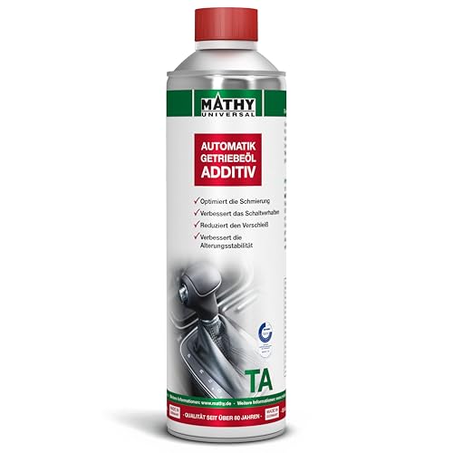 MATHY-TA Automatikgetriebeöl-Additiv (500 ml) - Getriebeöl-Zusatz - Verschleißschutz und Pflege für Automatik-Getriebe - Verbesserung vom Schaltverhalten - Hält den Getriebeölkreislauf sauber