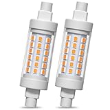 Luxvista Ampoule LED 10W 78mm R7S, Dimmable Blanc Chaud 3000K Crayon J78 R7S Linéaire Projecteur Remplacement pour Halogènes, pour Lampadaire, l’éclairage de paysage, sécurit(Lot de 2)