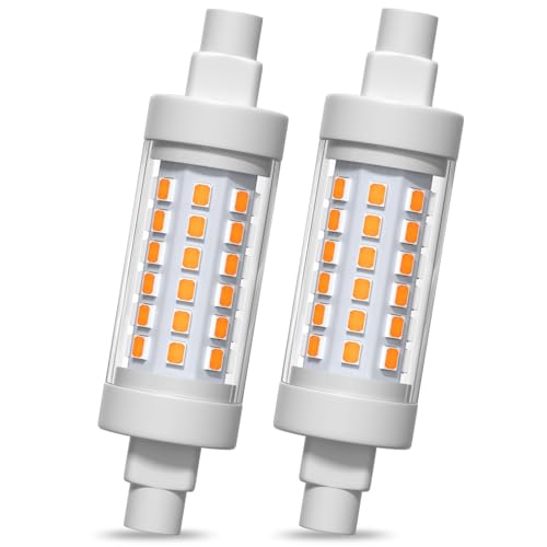 Luxvista Bombilla LED 10W 78mm R7S, Blanco Cálido 3000K Regulable Lineal R7S Equivalente a Halógenos, para Lámpara de pie, Iluminación de paisaje, Seguridad(2 unidad)