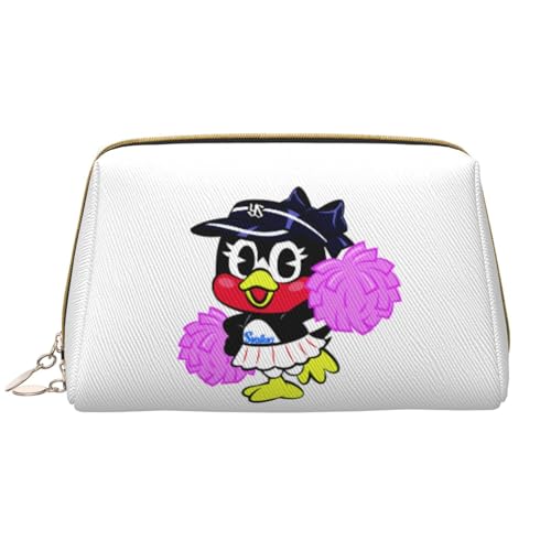 東京ヤクルトスワローズ 化粧品バッグ 化粧ポーチ レザー 防水 便利 化粧品収納 お手入れ簡単 ジッパー 筆箱 筆入れ 収納バッグ 化粧袋 大容量 家庭用 旅行用