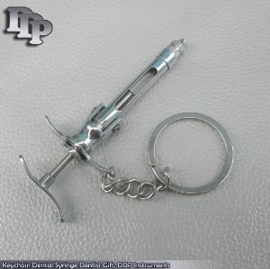 Dentist Gift Dental Aspirating Syringe KeyChain DDP Instruments