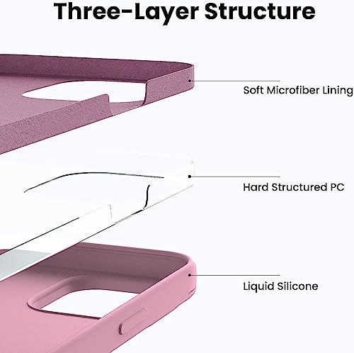Image of VONZEE Liquid Silicone Soft Back Cover for iPhone 11 Case, Shockproof Slim Camera & Full Body Protection Non Yellowing Cover with Microfiber Lining & Logo Cut (6.1 Inch) - Lilac