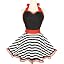 Red Black Striped Lace
