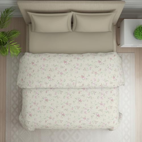Image of Welspun Polycotton Ac Comforter Double Bed Quilt Blanket | 120 TC Duvets for Double Bed | Health Layer & Machine Washable | (88 inch X 106 inch Inches) - Pink